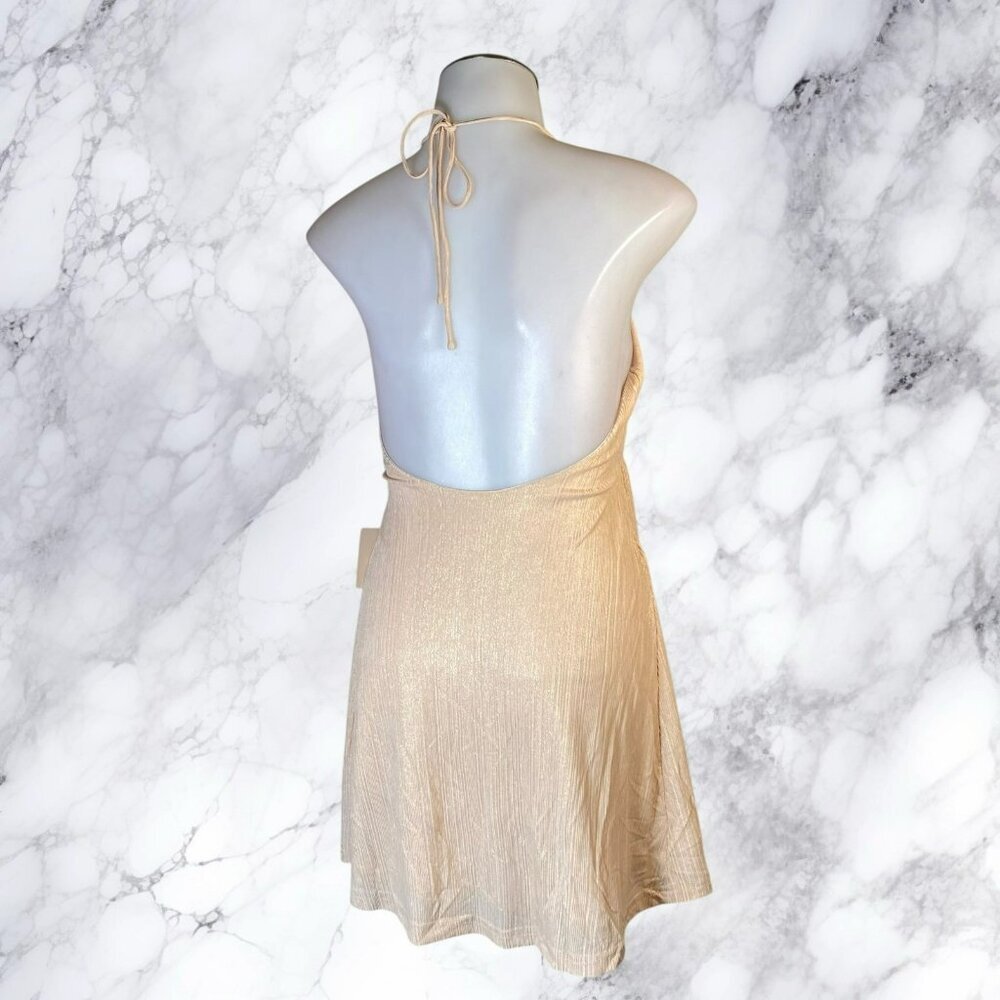 Superdown Margo Halter Shift Dress - Champagne - Picture 9 of 9